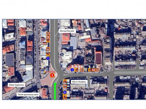 Həsən Əliyev küçəsində nəqliyyatın hərəkəti DAYANDIRILIR