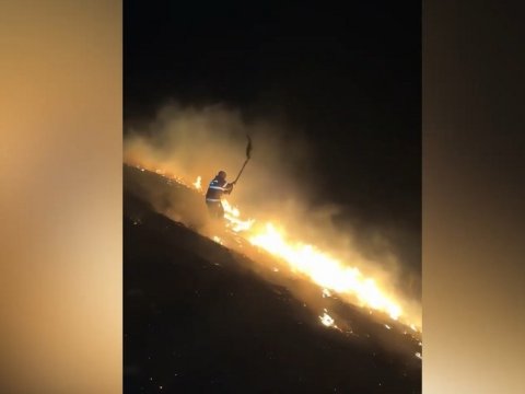 Gədəbəydə 100 hektar ərazi yanıb - VİDEO