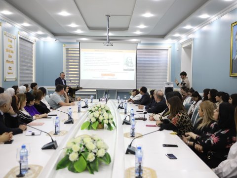 Gəncə Dövlət Universitetində ustad dərsi keçirilib - FOTOLAR