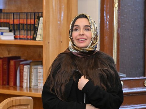 Leyla Əliyeva &ldquo;Altı günbəz&rdquo; sinaqoqunda - FOTOLAR