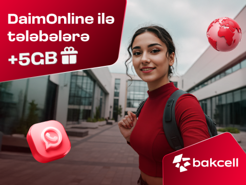 &ldquo;Bakcell&rdquo; DaimOnline ilə tələbələrə 5GB hədiyyə edir