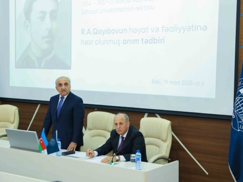 UNEC-də Rəşid Qayıbovun xatirəsi anıldı&nbsp;- FOTOLAR