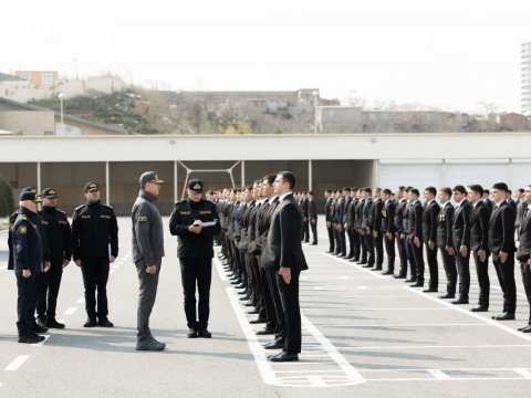 Vilayət Eyvazov sıra baxışı keçirdi - VİDEO