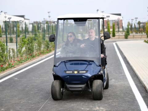 Prezidentlə xanımı Sarıcalı kəndinin AÇILIŞINDA