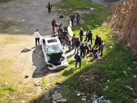 Bakıda bədbəxt hadisə: avtomobil dərəyə düşdü - FOTO