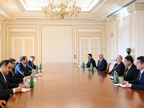 Pezeşkianın müşaviri İlham Əliyevin QƏBULUNDA