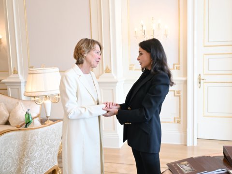 Mehriban Əliyeva Almaniyanın birinci xanımı ilə&nbsp;görüşüb