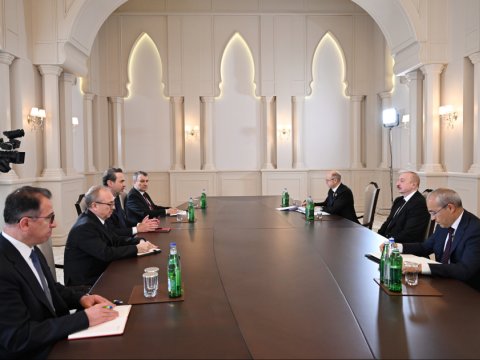 Türkiyəli nazir İlham Əliyevin qəbulunda