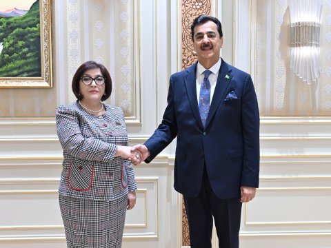 Sahibə Qafarova Gilani ilə görüşdü - FOTO