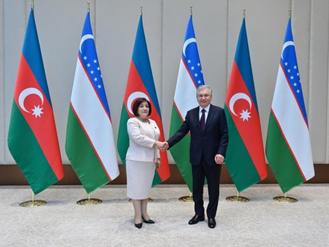 Sahibə Qafarova Şavkat Mirziyoyevlə görüşüb