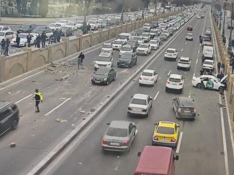 Bakıda "uçan maşın" - ANBAAN GÖRÜNTÜLƏR