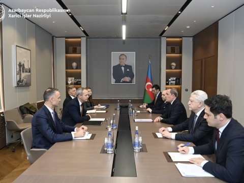 Ceyhun Bayramov Litva xarici işlər nazirinin müavini ilə görüşdü