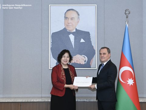 Ceyhun Bayramov Çin səfirini qəbul edib - FOTO