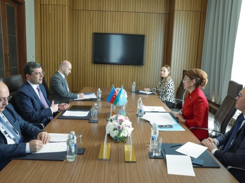 Əhməd İsmayılov Qazaxıstanının mədəniyyət və informasiya naziri ilə görüşdü - FOTOLAR