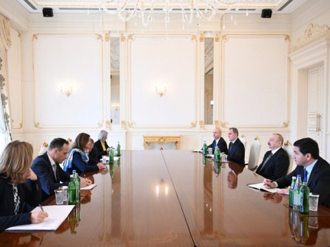 İlham Əliyev Sloveniyanın xarici işlər nazirini qəbul edib