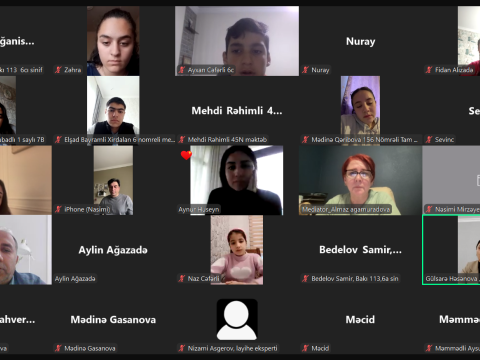 Mediator şagirdlər üçün 6 günlük məktəb mediasiyası təlimi yekunlaşdı