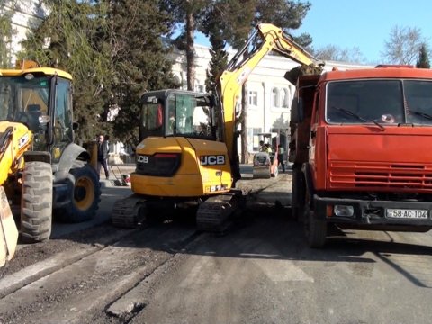 Mingəçevirdə kanalizasiya xətləri yenidən qurulur -&nbsp;FOTOLAR
