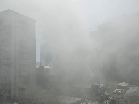 Bakıda güclü yanğın: yollar bağlandı - FOTO