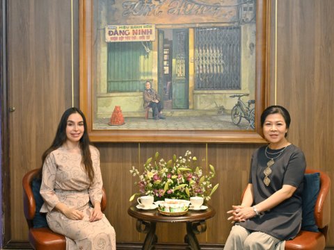 Leyla Əliyeva Baş katibin xanımı ilə görüşdü - FOTO