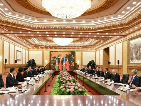 Prezident&nbsp;Çin lideri ilə görüşüb - FOTO