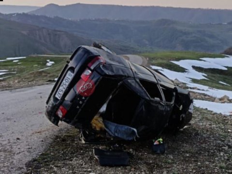 Qubada ağır qəza: 20 yaşlı gənc ÖLDÜ - FOTO