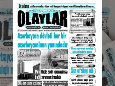 "Olaylar" qəzeti 30 yaşında
