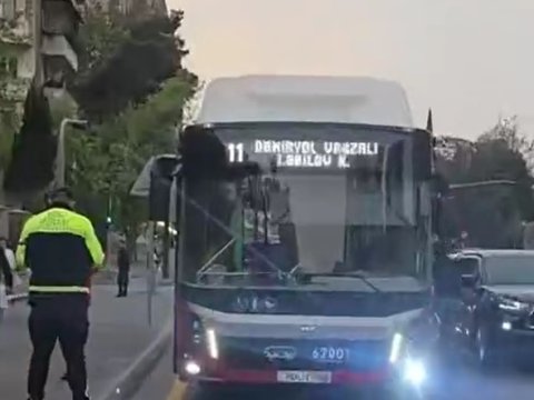 Piyadanı döyən "BakuBus" sürücüsü İŞDƏN ÇIXARILDI