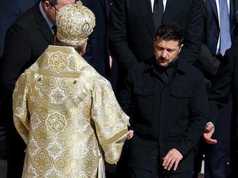 Papanın dəfnində iştirak edən liderlər - FOTOLAR