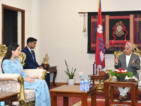 Leyla Əliyeva Nepal&nbsp;Prezidenti ilə görüşdü