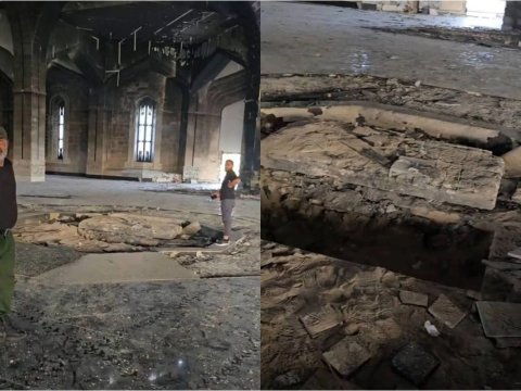 Bəşər Əsədin atasının məzarı qazılıb, sümükləri oğurlandı (VİDEO)