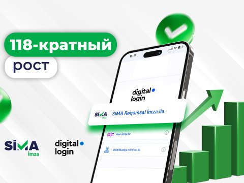&ldquo;SİMA İmza&rdquo; ilə &ldquo;digital.login&rdquo;ə girişlərin həcmi 118 dəfə artıb