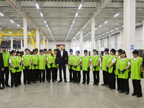 Prezident Qusarda kompleksin açılışında - FOTOLAR