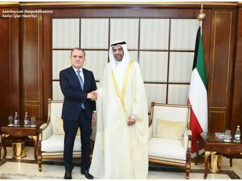 Ceyhun Bayramov küveytli həmkarı ilə görüşdü