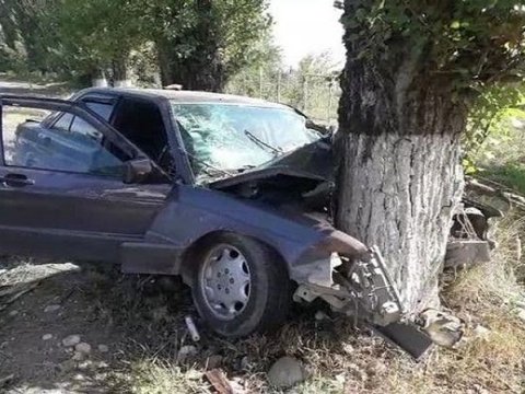 Maşın ağaca çırpıldı  - Sürücü öldü