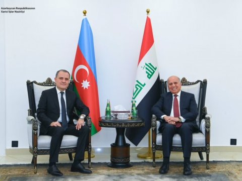 Ceyhun Bayramov iraqlı həmkarı ilə görüşüb - YENİLƏNİB