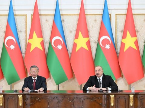 İlham Əliyevlə&nbsp;To Lam mətbuata birgə bəyanatla çıxış etdilər