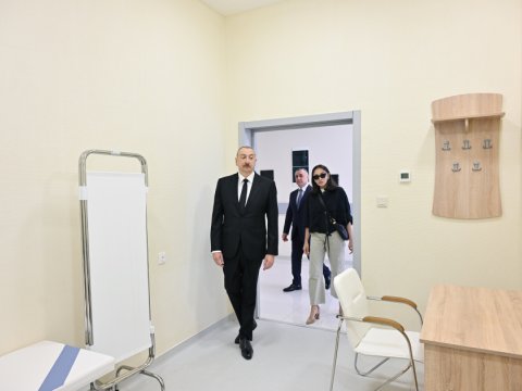 İlham Əliyev və birinci xanım Şuşa Müalicə-Sağlamlıq Mərkəzinin AÇILIŞINDA