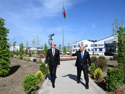 Prezident Kəngərli kəndinin birinci mərhələsinin açılışında