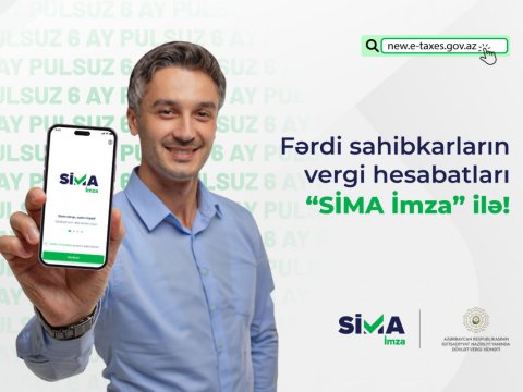&ldquo;SİMA İmza&rdquo; Vergi portalının fərdi sahibkar xidmətlərinə tam inteqrasiya edilib -&nbsp;YENİLİK