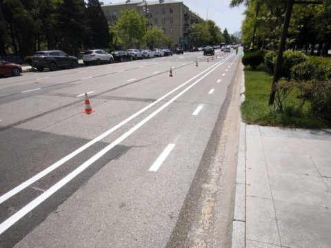 Hüseyn Cavid prospektində velosiped zolağı - FOTO