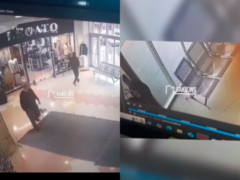 “Aygün Mall”da bahalı gödəkçənin oğurlanma anı - VİDEO
