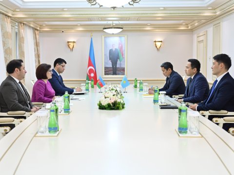 Spiker Qazaxıstanın ölkəmizdəki səfiri ilə görüşüb