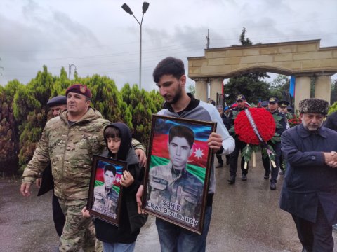 Şəhidi Elşən Ərzumanov Qubada dəfn olundu