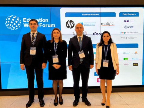 Elm və təhsil naziri Dünya Təhsil Forumunda - FOTO