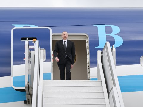 İlham Əliyev Macarıstanda səfərdədir - FOTO