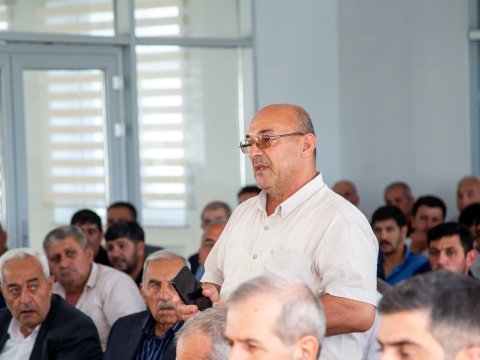 Salyanda Qızılağac kəndininsakinləri ilə görüş - FOTOLAR