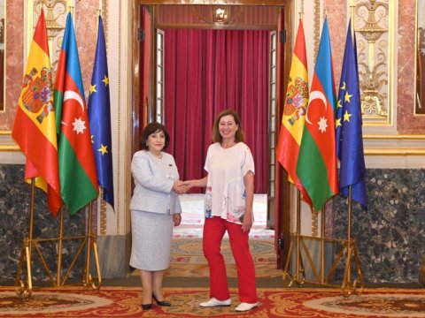 Sahibə Qafarova ispaniyalı həmkarı ilə görüşdü - FOTO