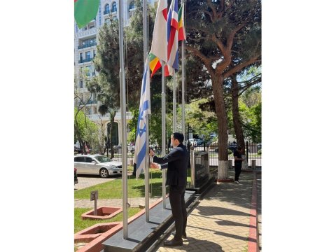 İsrailin Azərbaycandakı səfirliyində bayraq endirildi