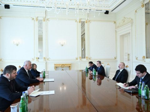 Ukraynanın xarici işlər naziri İlham Əliyevin qəbulunda