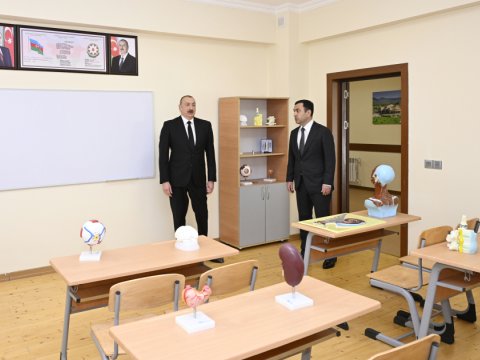 Prezident İsmayıllıda liseyin AÇILIŞINDA - FOTOLAR